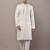 Men’s cream embroidered kurta pyjama set