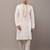 Men’s off-white embroidered kurta pyjama set