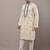Men’s cream embroidered kurta pyjama set