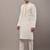 Men’s off-white embroidered kurta pyjama set
