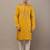 Men’s mustard embroidered kurta pyjama set