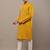 Men’s mustard embroidered kurta pyjama set