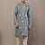 Men’s grey embroidered kurta pyjama set