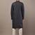 Men’s dark grey embroidered kurta pyjama set