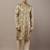 Men’s olive green printed kurta pyjama set