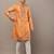 Men’s rust orange embroidered kurta pyjama set