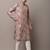 Men’s beige printed kurta pyjama set