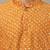 Men’s mustard printed kurta pyjama set
