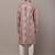 Men’s beige printed kurta pyjama set
