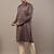 Men’s brown printed kurta pyjama set