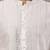 Men’s white textured embroidered kurta pyjama set