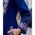 Floral embroidered pure cotton round neck kurta trouser & dupatta set