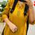 Floral embroidered pure cotton v neck kurta trouser & dupatta set