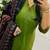 Floral embroidered pure cotton v neck kurta trouser & dupatta set