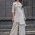 Floral embroidered pure cotton round neck kurta & trouser set