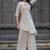 Floral embroidered pure cotton round neck kurta & trouser set