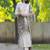 Floral embroidered pure cotton round neck kurta trouser & dupatta set