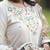 Floral embroidered pure cotton round neck kurta trouser & dupatta set