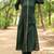 Floral printed pure cotton round neck kurta trouser & dupatta set