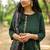 Floral printed pure cotton round neck kurta trouser & dupatta set