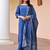 Floral printed pure cotton round neck kurta trouser & dupatta set
