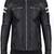 Qawach men pure black genuine leather jacket lambskiin motorcycle biker,quilted style