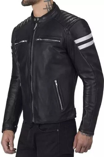 men's black lambskin leather biker jacket premium quilted design elegant