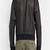 Men’s black genuine lambskin leather jacket – ribb collar &  ribb hand style