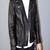 Men’s black genuine lambskin leather jacket – zipper & waist belt style