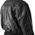 Men’s black leather biker jacket –bomber &ribbed cuffs and waistband sytyle