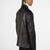 Men’s premium dark brown leather jacket – muiltipal zipper & quilted shoulder style