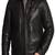 Men’s simple dark brownlambskin leather jacket – straight zipper style