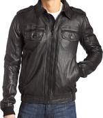 men's black lambskin leather jacket classic zip up style exclusive pro
