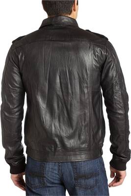 men's black lambskin leather jacket classic zip up style exclusive pro 2
