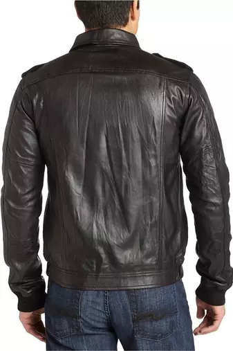 men's black lambskin leather jacket classic zip up style exclusive pro