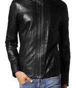 men's black lambskin leather jacket classic zip up style exclusive ultimate