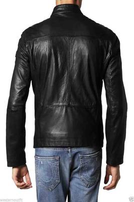 men's black lambskin leather jacket classic zip up style exclusive ultimate 2