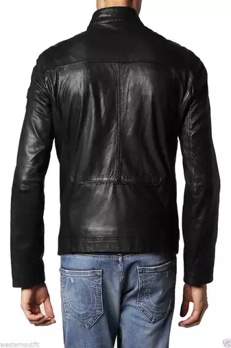 men's black lambskin leather jacket classic zip up style exclusive ultimate
