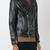 Men’s black leather lambskin- multipal zipper waist belt style