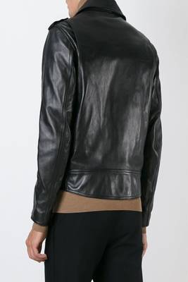 men's black premium lambskin leather jacket adjustable belted waist premium 2