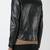 Men’s black leather lambskin- multipal zipper waist belt style
