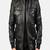 Men’s black lambskin leather jacket – moto bomber front zip closure style