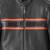 men’s black leather jacket –2strip red harley davidson style straight chain
