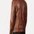Men’s brown leather biker jacket – button & 2 pocket style