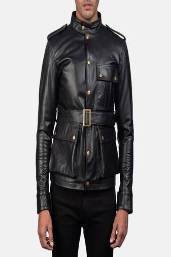 men's black lambskin leather jacket classic zip up style exclusive featured