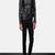 men’s black shining leather jacket –2 envelope style pocket