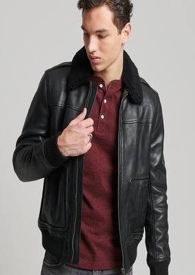 men's black lambskin leather jacket classic zip up style modern premium 1