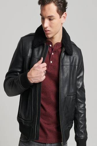 men's black lambskin leather jacket classic zip up style modern premium