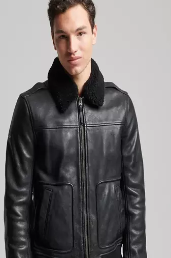 men's black lambskin leather jacket classic zip up style modern premium