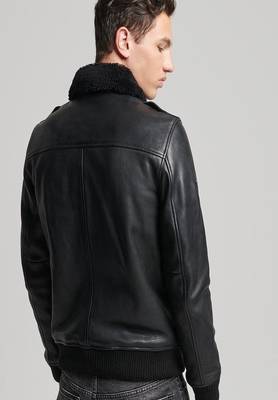 men's black lambskin leather jacket classic zip up style modern premium 3
